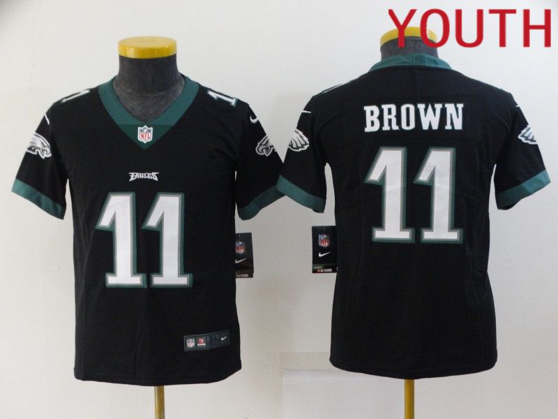 Youth Philadelphia Eagles #11 Brown Black 2022 Nike Limited Vapor Untouchable NFL Jersey->youth nfl jersey->Youth Jersey
